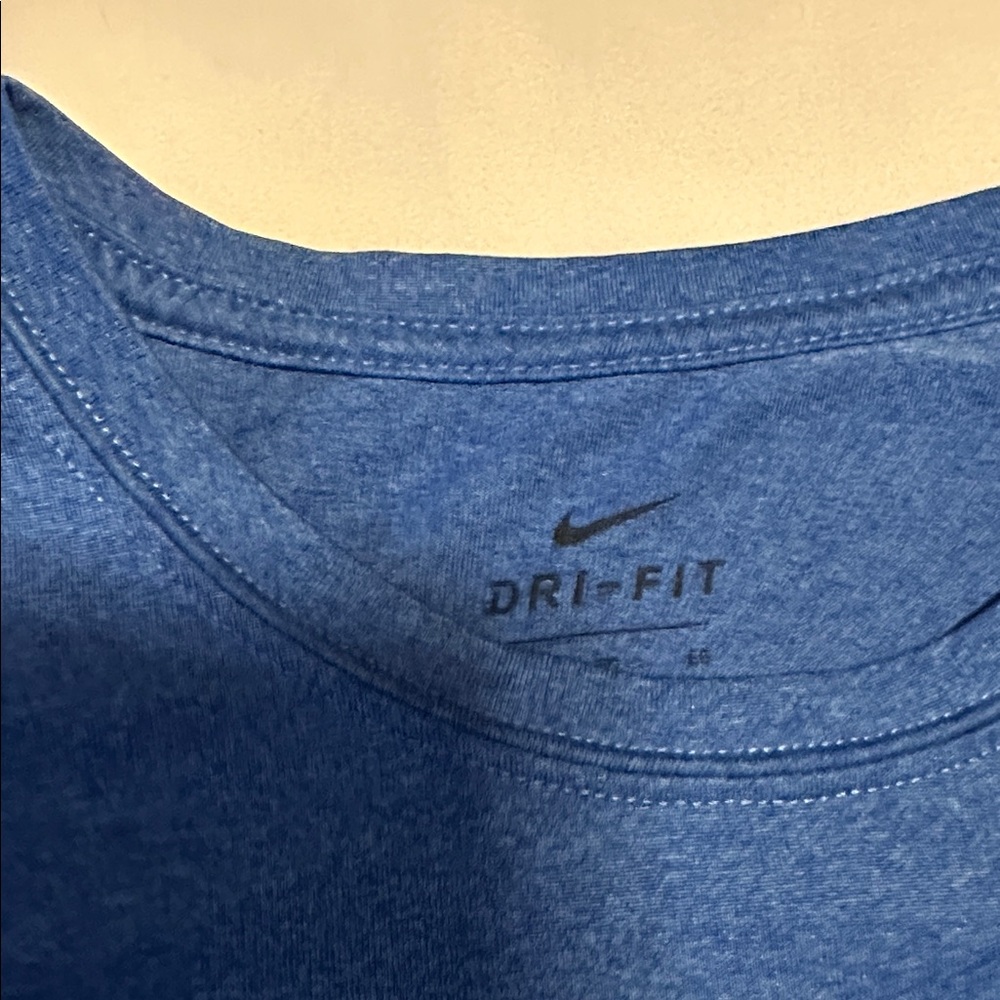 Nike Dri Fit Short Sleeve Blue Tee - Picture 2 of 5